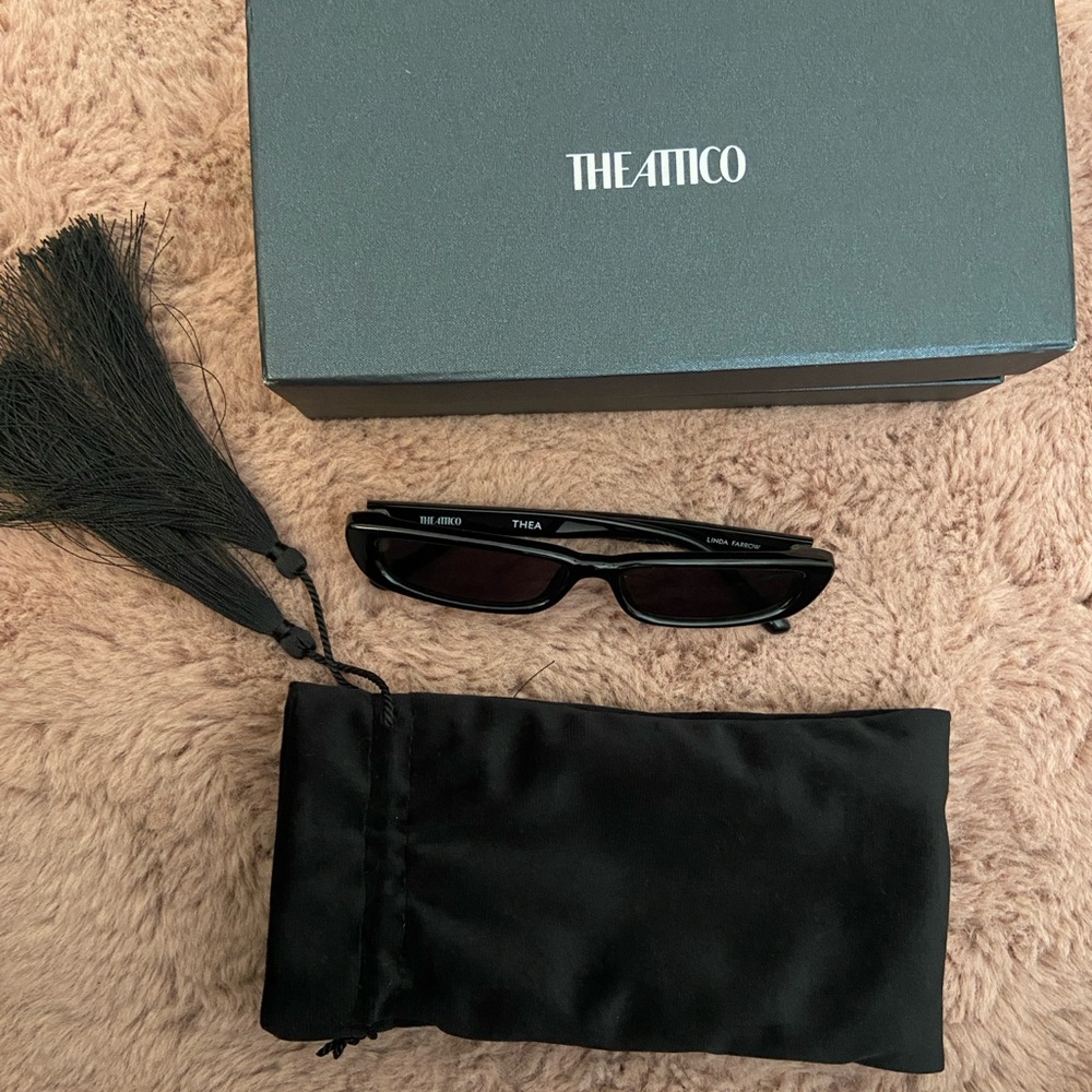 Linda Farrow Black Sunglasses